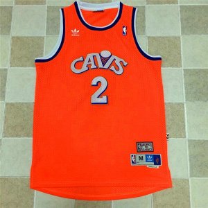 Maillot De Basket Cleveland Cavaliers Kyrie Irving 2 CAVS Brode Edition Retro Orange